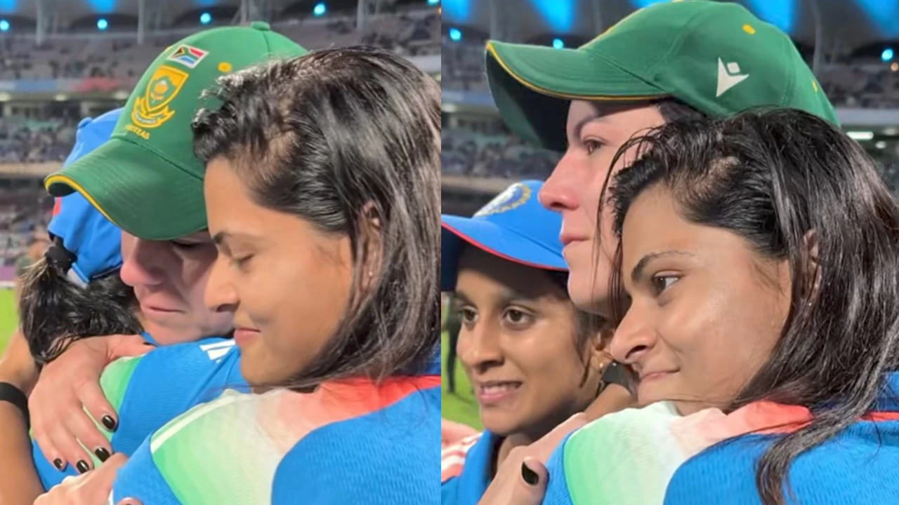 Jemimah Rodrigues and Radha Yadav consoled Marizanne Kapp.