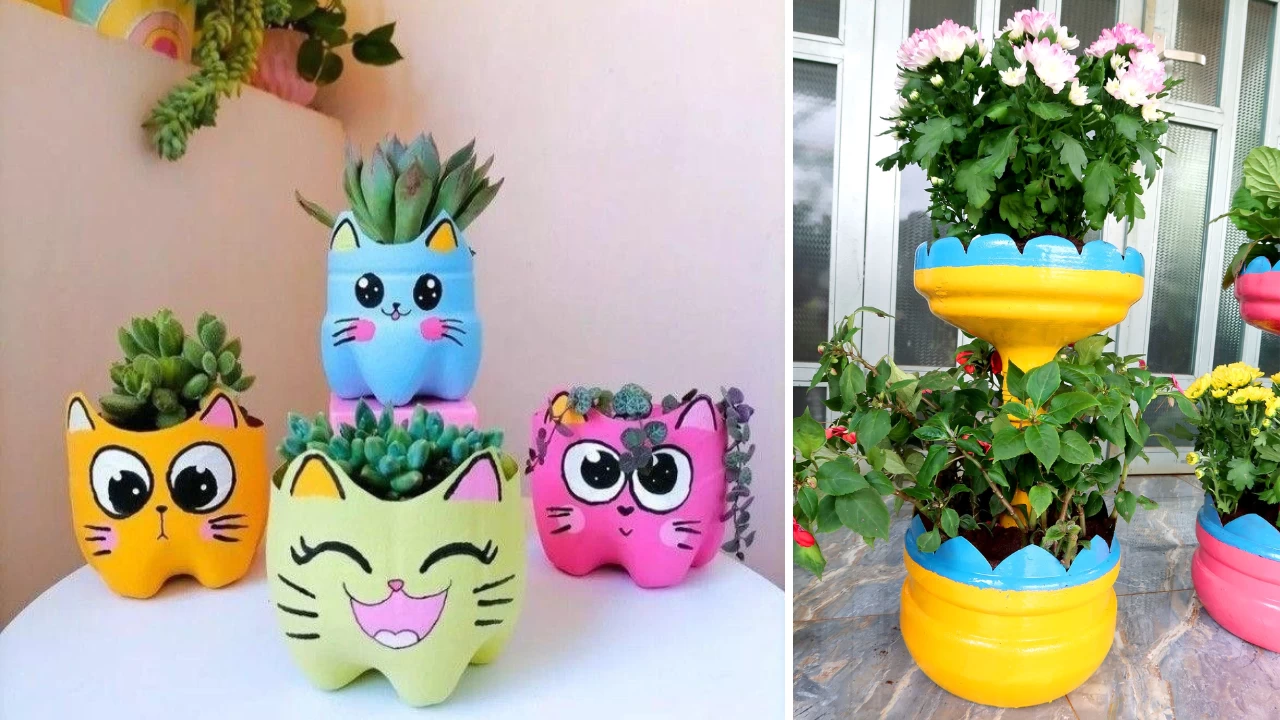 Beautiful plant stands from forgotten containers you already have
