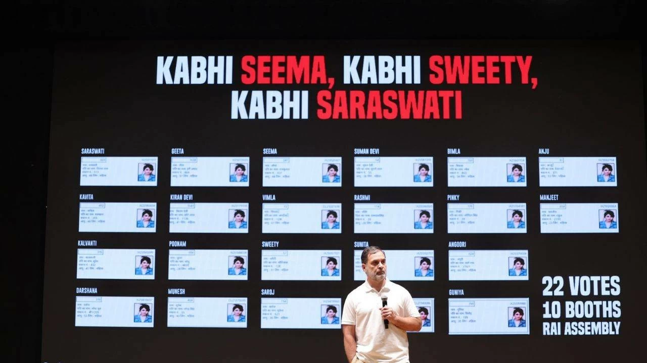 The Congress leader alleged that around 25 lakh “fake” voters were registered in Haryana,