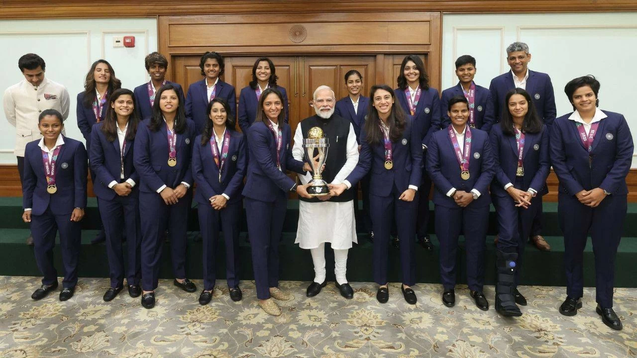 Team India players met with PM Modi in New Delhi after winning the Women's ODI World Cup.