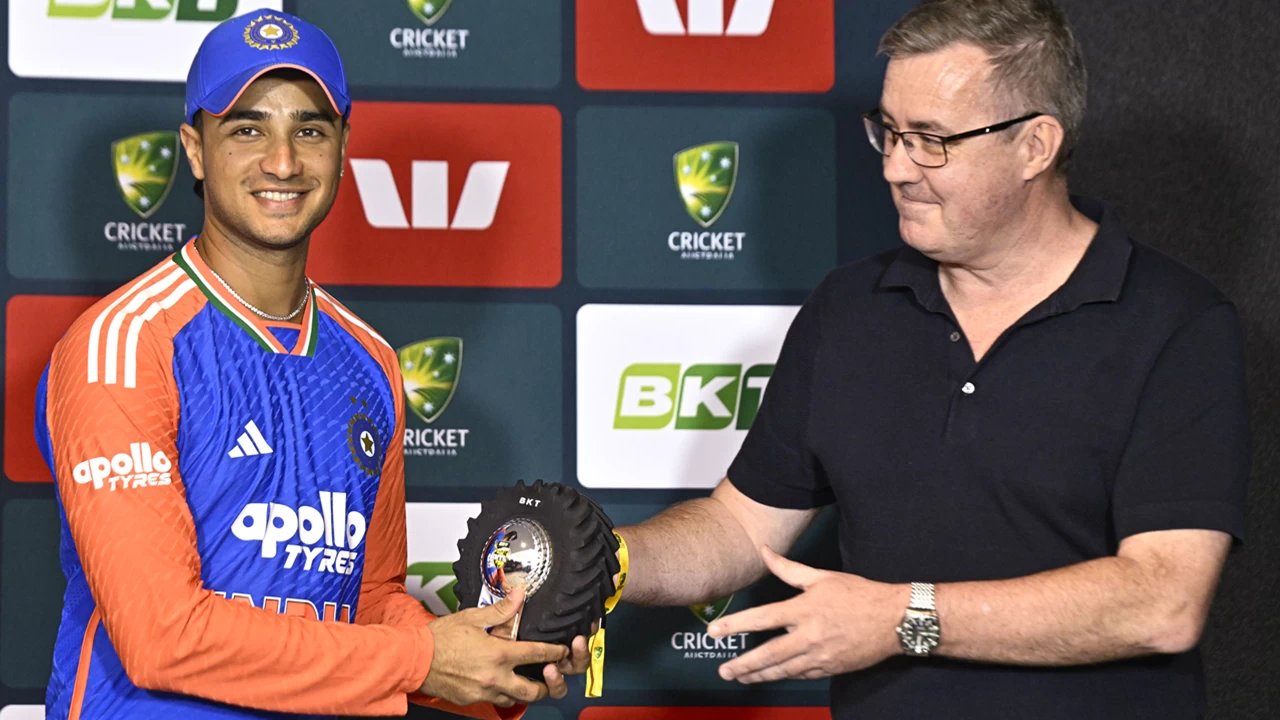 Abhishek Sharma bagged the Player of the Series against Australia.