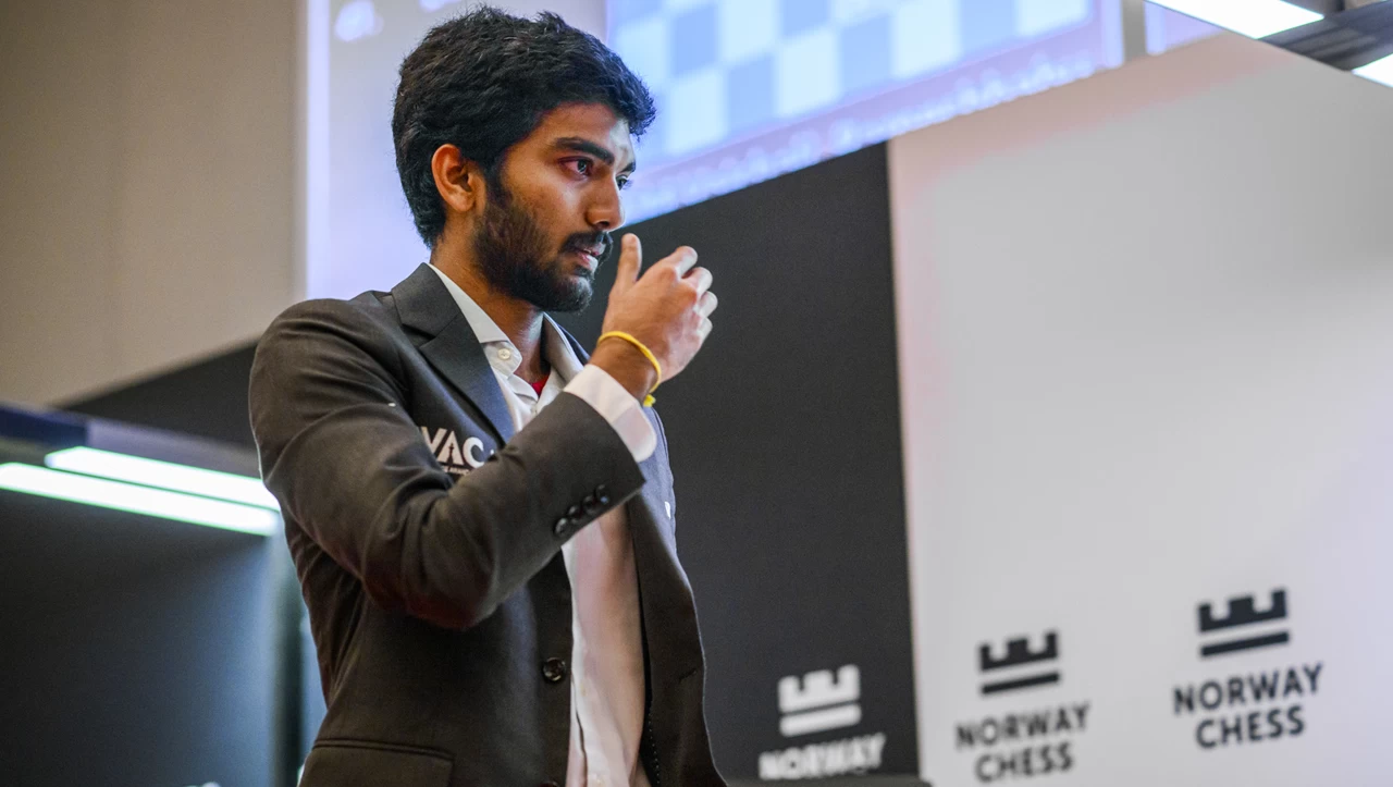 D Gukesh was knocked out of the FIDE Chess World Cup 2025 on Saturday.