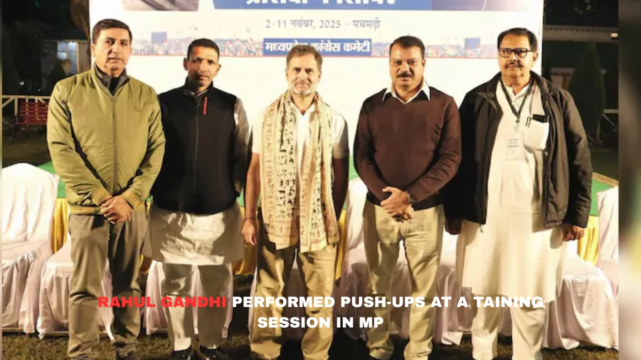 Rahul Gandhi performed push-ups at training session in MP