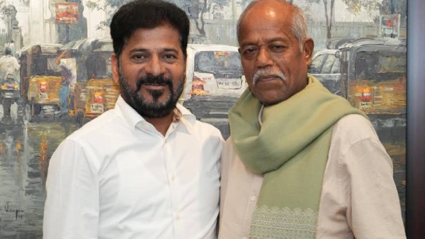 Ande Sri with Telangana CM Revanth Reddy. 