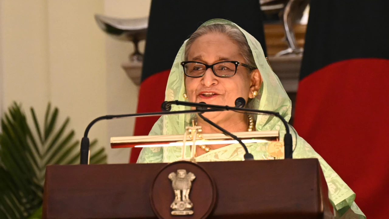Hasina talked about the souring relationship between India and Bangladesh after Yunus took control of the reins. (Photo credit: Sonu Mehta/HT via Getty Images)