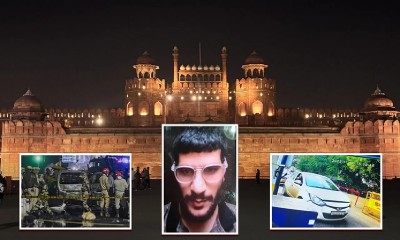 The i20 car involved in the Red Fort blast and belonging to Umar remained parked at the Al-Falah University campus for 10 days. (Pic: TV9 Network)