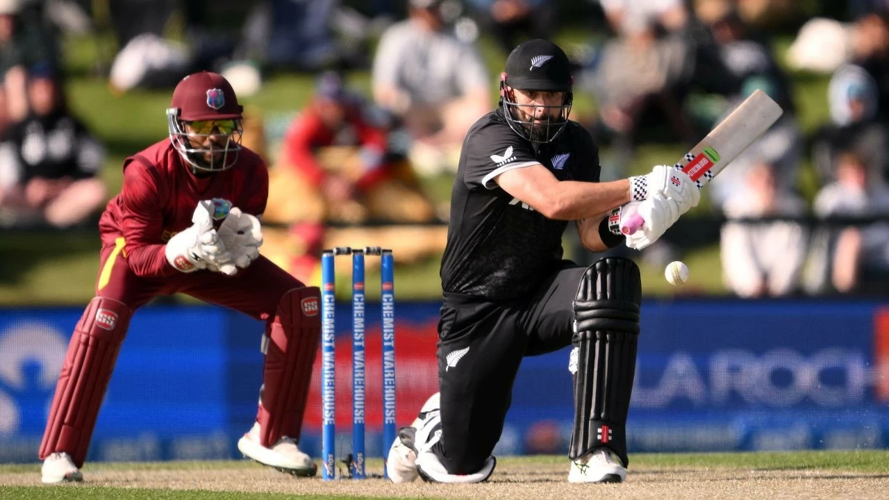 New Zealand defeated West Indies by seven runs in the first ODI.