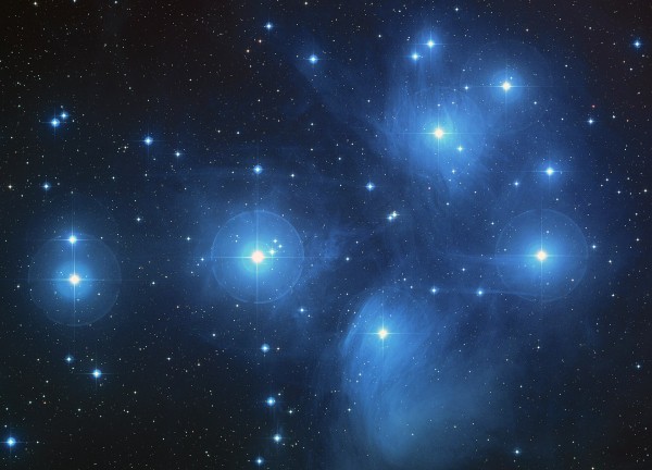 The Pleiades Star cluster, commonly known as the &#039;Seven Sisters&#039;. 