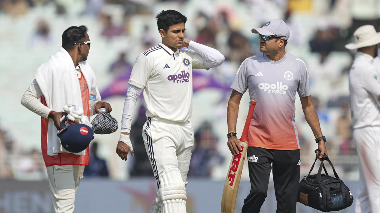 Shubman Gill retired hurt on Day 2 of the 1st Test against South Africa at the Eden Gardens.
