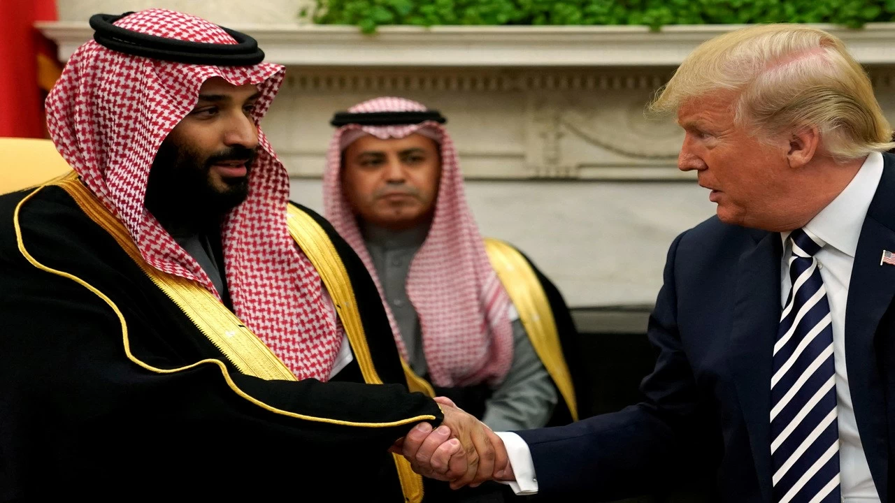 Saudi Arabia’s crown prince Mohammed bin Salman and US President Donald Trump.