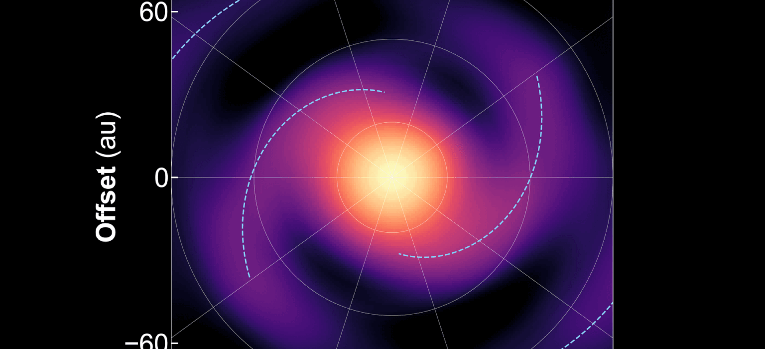 Astronomers have observed the formation of spirals in a star forming disc for the first time. 