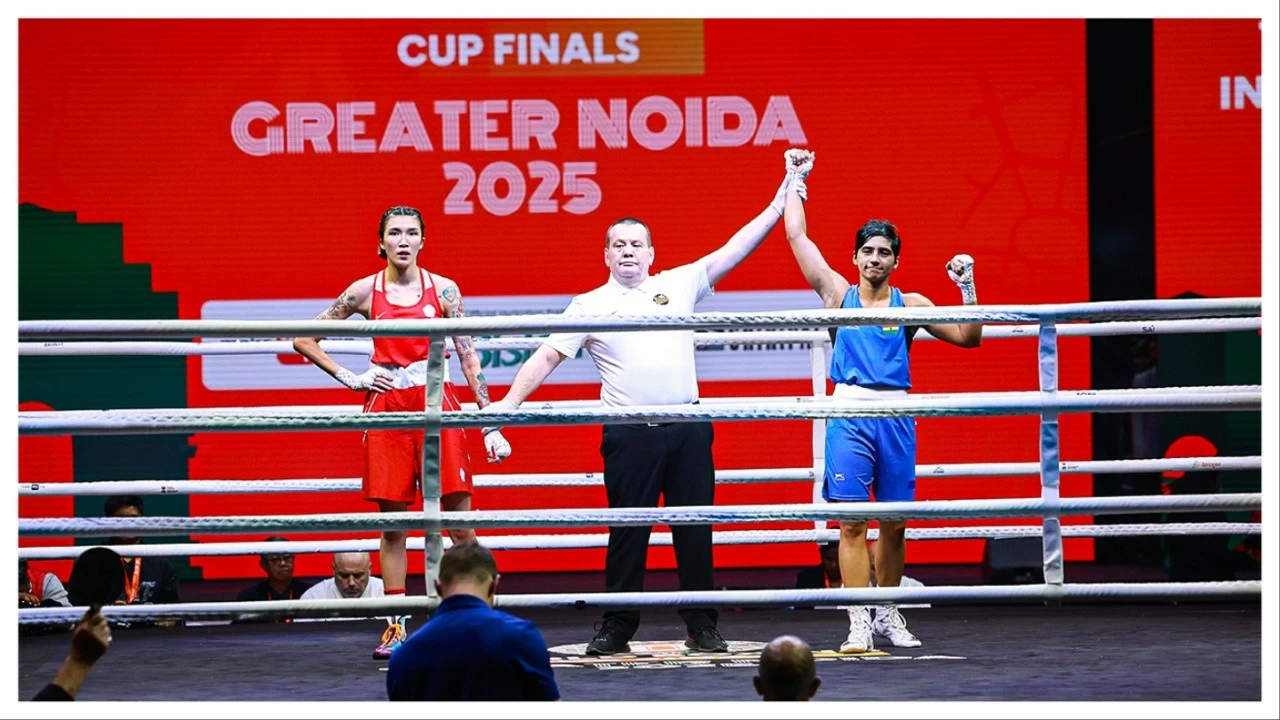 Preeti celebrates her win on Tueday.