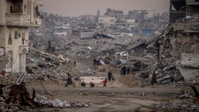 Humanitarian efforts and reconstruction will require massive funding. Billions of dollars will be needed for economic recovery of the war-ravaged territory. (Saeed M. M. T. Jaras/Anadolu via Getty Images)