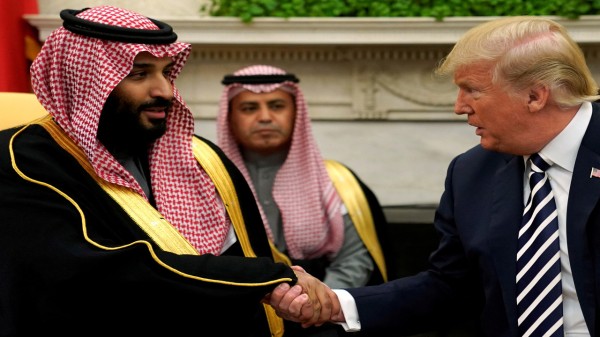 Saudi Arabia’s crown prince Mohammed bin Salman and US President Donald Trump.