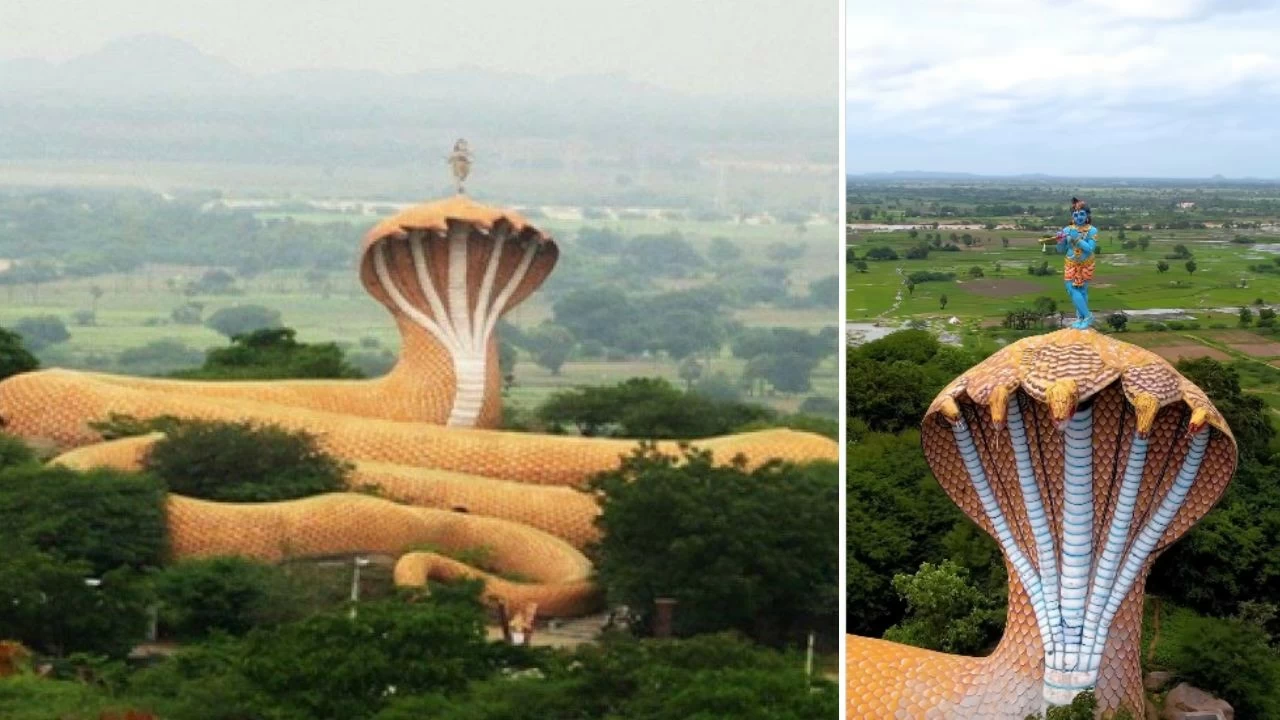 Visit Telangana’s Nampally Gutta Snake Temple shaped like a coiled serpent