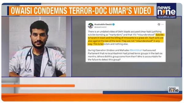 AIMIM Chief Owaisi Slams Delhi Blast Accuseds Radical Video