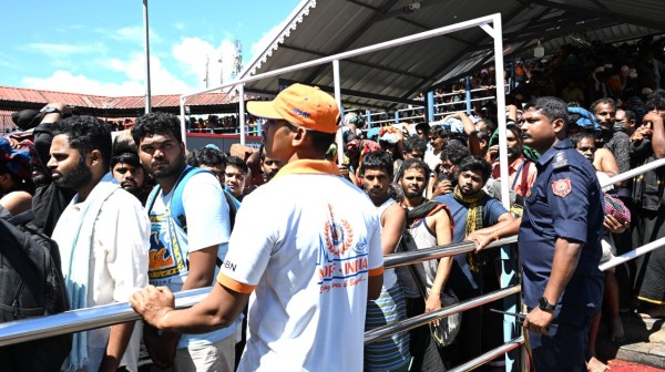 NDRF team arrive at Sabarimala 