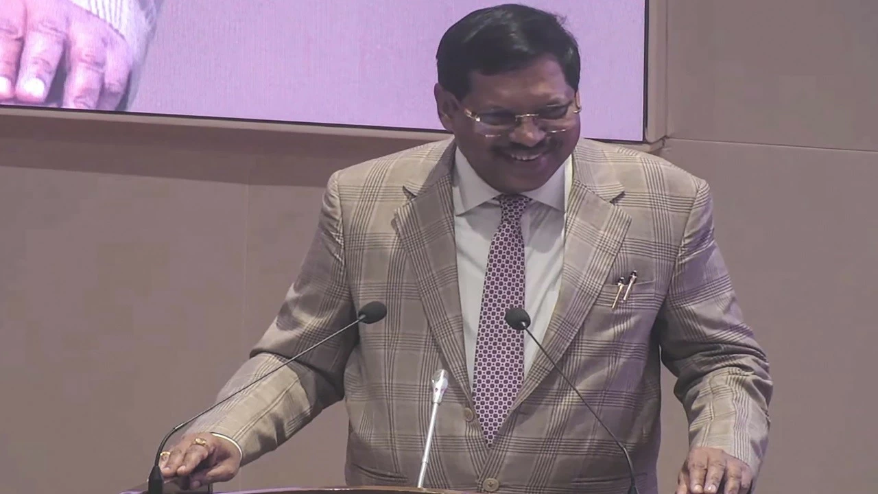 Chief Justice of India BR Gavai speaks during his farewell function ahead of his demission of office, in New Delhi, on Thursday, Nov. 20, 2025. (PTI Photo) 