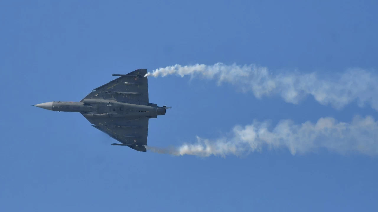 This is the second crash involving the Tejas, despite its near-perfect safety record in 24 years of service. (Photo credit: Photo by Anuwar Hazarika/NurPhoto via Getty Images)