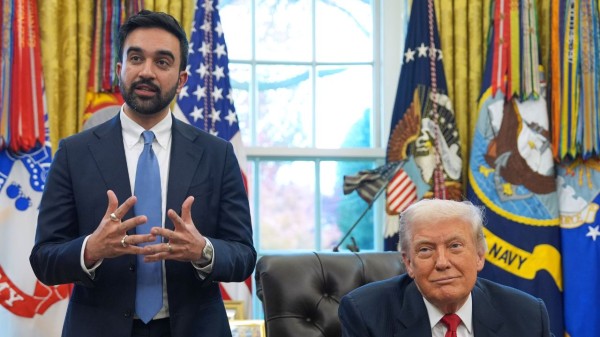 US President Donald Trump with New York City mayor-elect Zohran Mamdani