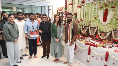 Prabhas kickstarts SPIRIT with bang as Chiranjeevi blesses mega muhurat