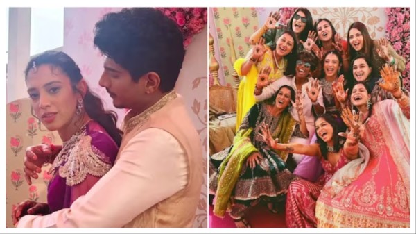 Palash Muchhal and Smriti Mandhana's mehendi ceremony.

