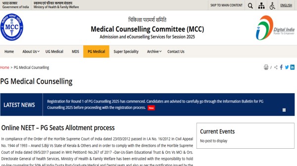 NEET PG 2025 counselling