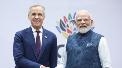 PM Modi with Canadian Prime Minister Mark Carney. (Photo credit: X)