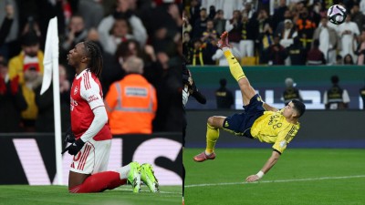 Eze scored a hat-trick as Arsenal beat Spurs, Ronaldo nets a bicycle kick in Al Nassr’s victory.