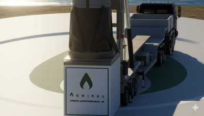 A render of Agnikul&#039;s Second Launch Pad. 