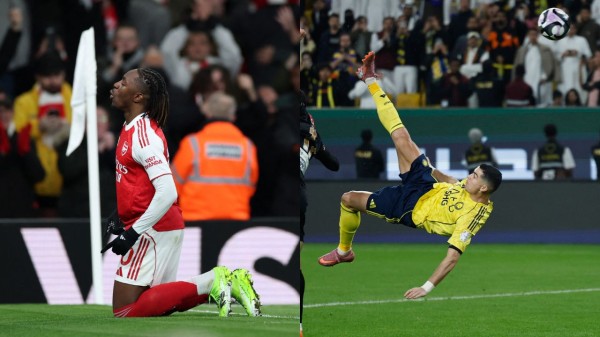 Eze scored a hat-trick as Arsenal beat Spurs, Ronaldo nets a bicycle kick in Al Nassr’s victory.