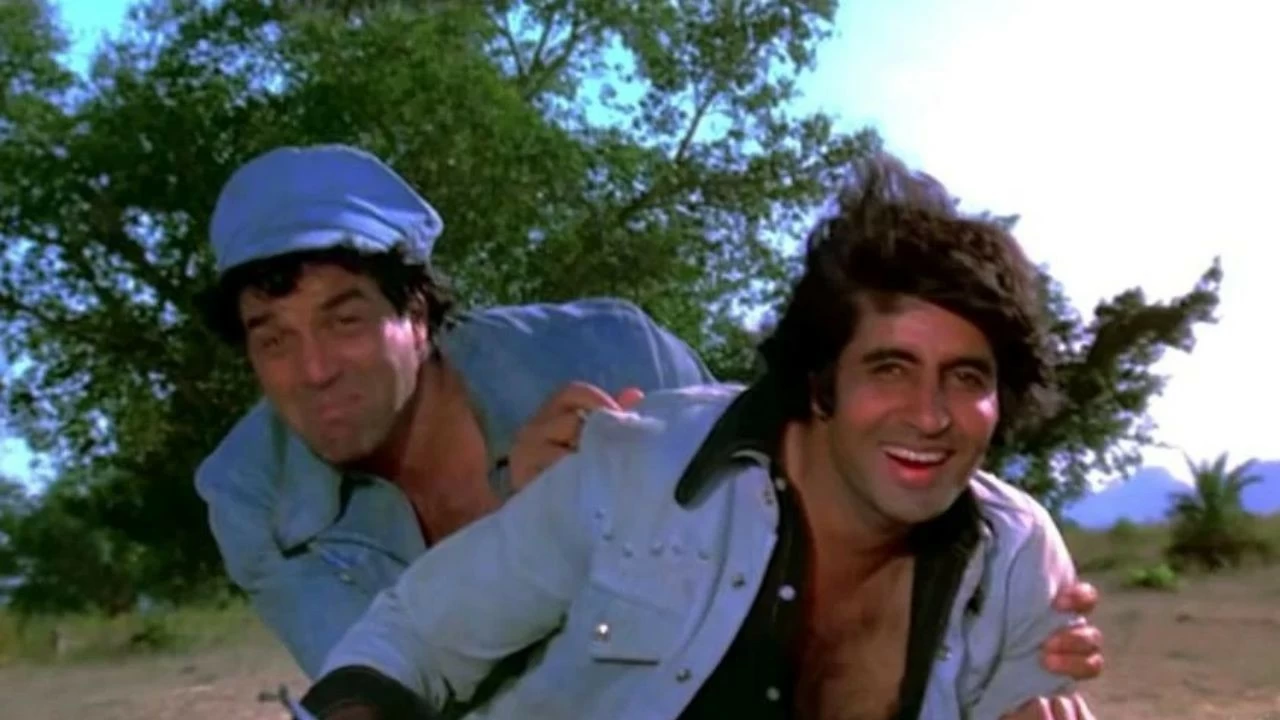 Amitabh Bachchan and Dharmendra in Sholay