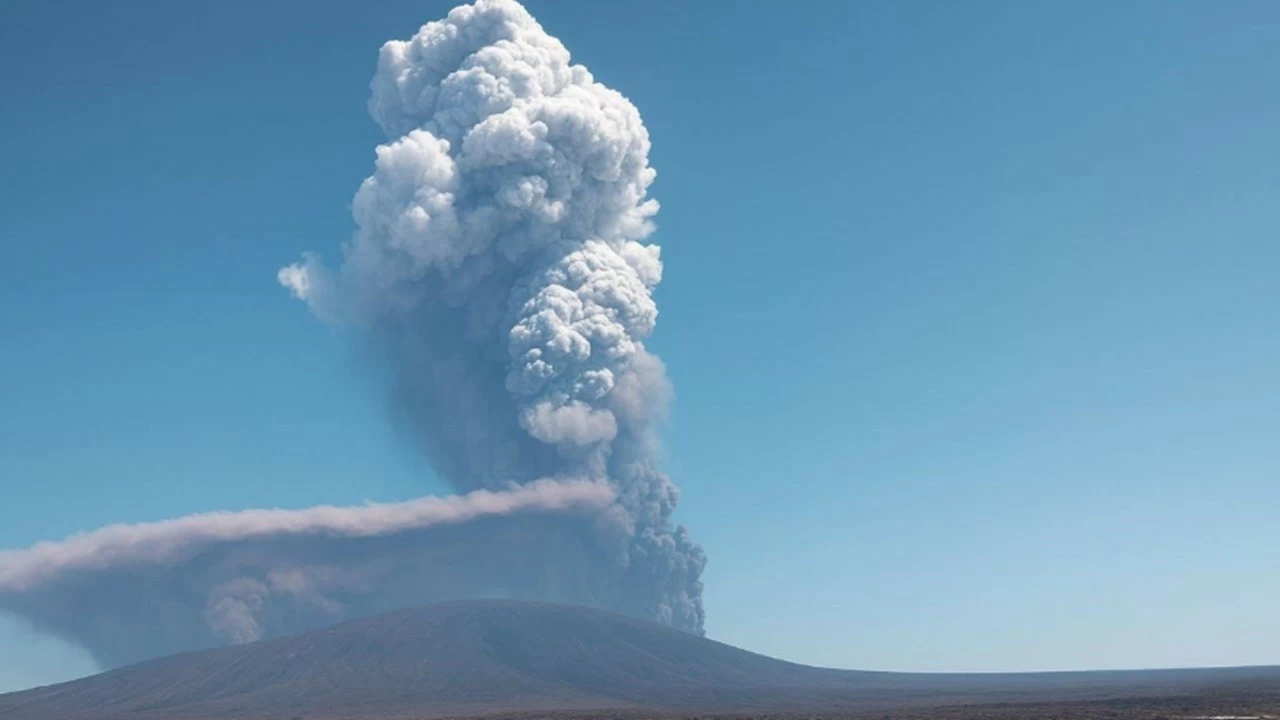 The Hayli Gubbi volcano has been a dormant volcano for 12,000 years, before its eruption on Sunday. (@Fundji3/X)