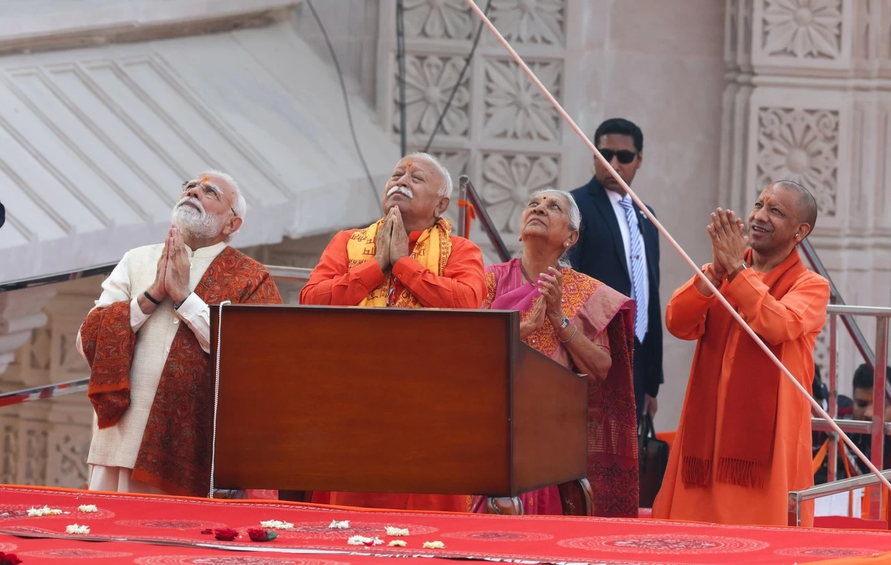 PM Modi says the sacred flag will stand as a testament that truth ultimately triumphs over falsehood