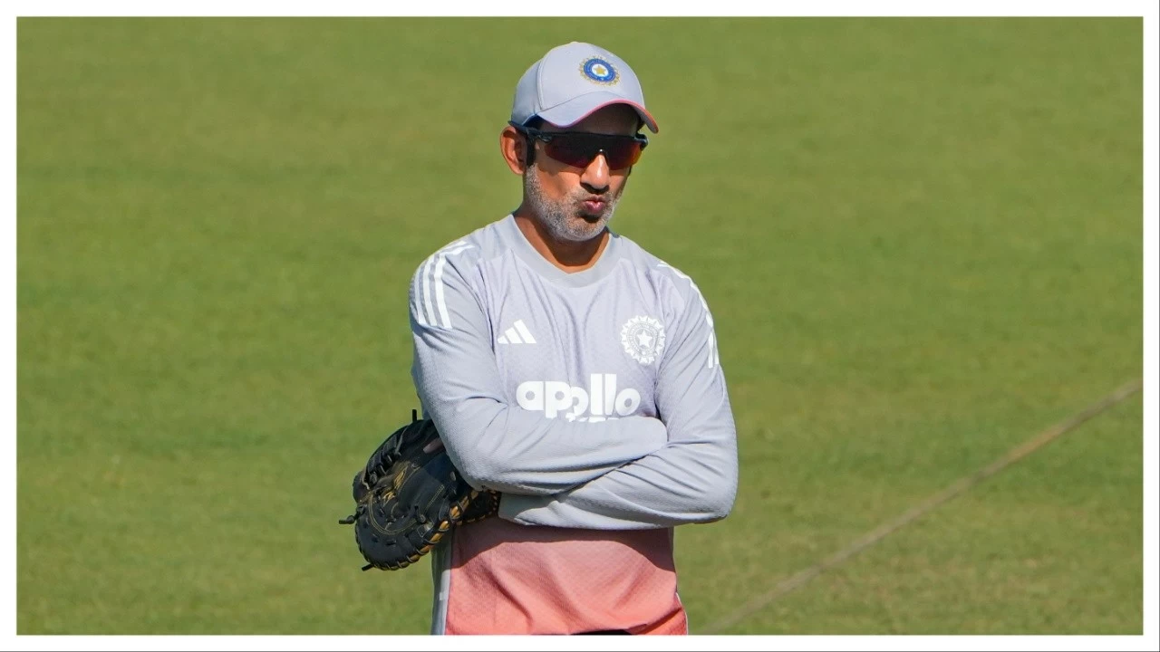 Gautam Gambhir during a training session at Eden Gardens in Kolkata on Nov. 18.