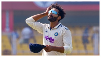Ravindra Jadeja during the fourth day of the second Test in Guwahati on Tuesday. 