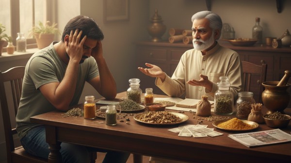 The 29-year-old software engineer alleged that the Ayurvedic healer and a medicine shop cheated him of Rs 48 lakh