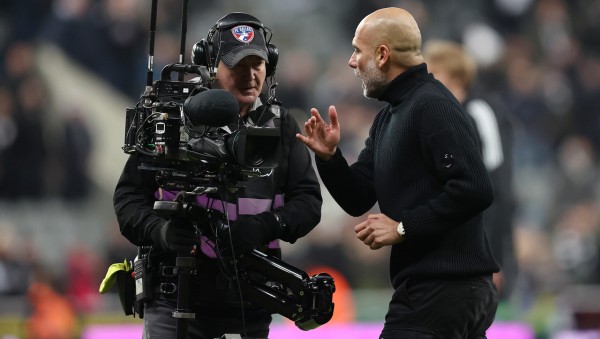 Manchester City manager Pep Guardiola clashed with a cameraman after his side's defeat against Newcastle United.