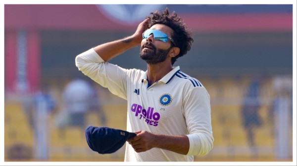 Ravindra Jadeja during the fourth day of the second Test in Guwahati on Tuesday. 