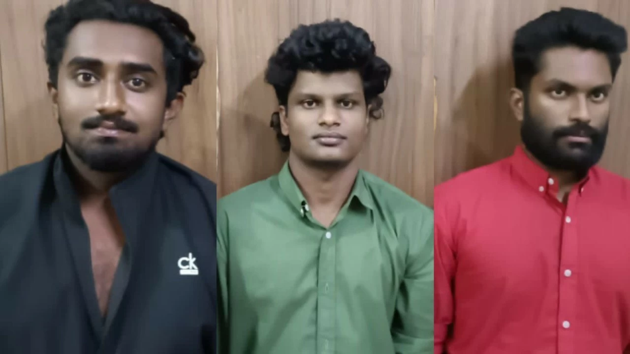 The accused have been identified as Basil Verghese, Taras Raji, and Sandeep Mahadev