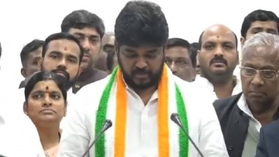 Naveen Yadav sworn-in as MLA. 