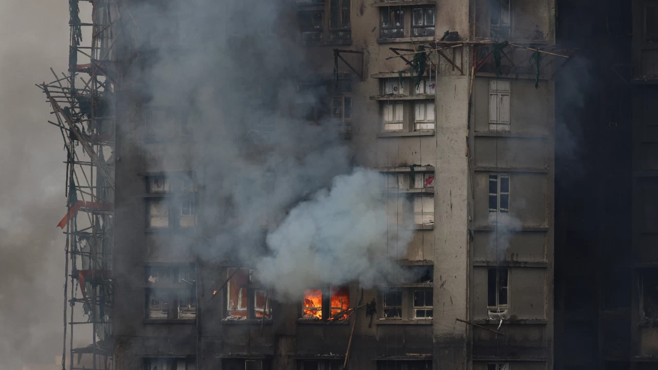 The police have arrested three suspects in the matter so far. The worst blaze in the city in several decades blazed an 8 building complex which has 2,000 apartment blocks. (Photo credit: Reuters)