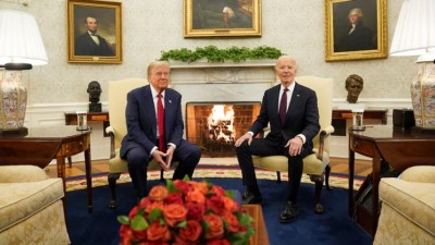 US President Donald Trump (Left) with his predecessor Joe Biden after winning 2024 Presidential elections. (File photo: Reuters) 