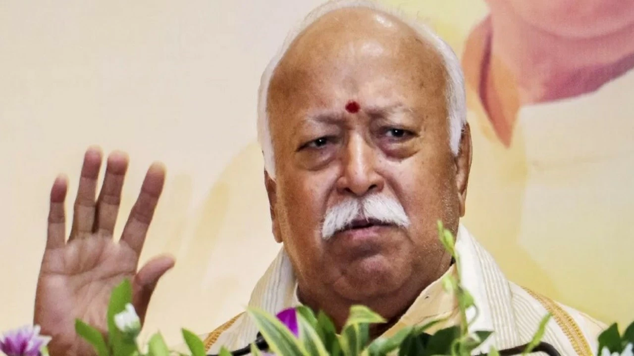 RSS chief Mohan Bhagwat addressed an event in Nagpur on Sunday.
