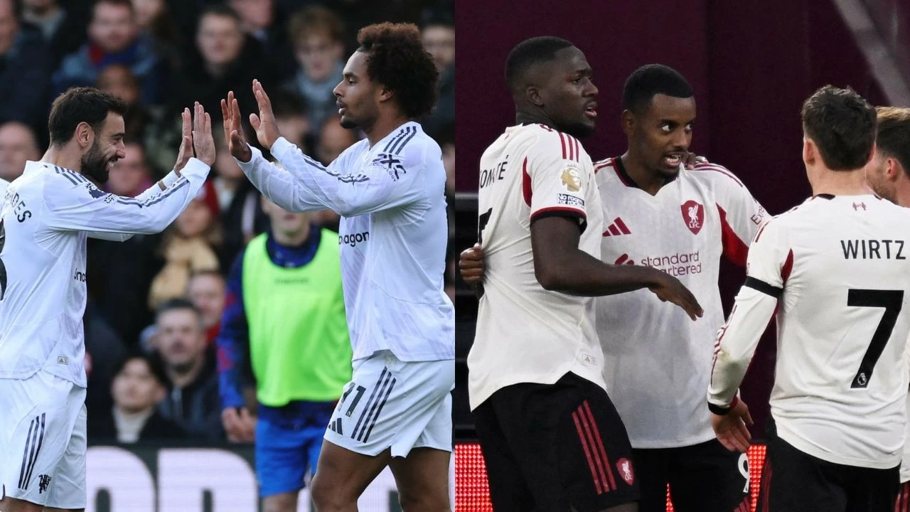 Manchester United beat Crystal Palace 2-1, Liverpool register 2-0 win against West Ham.