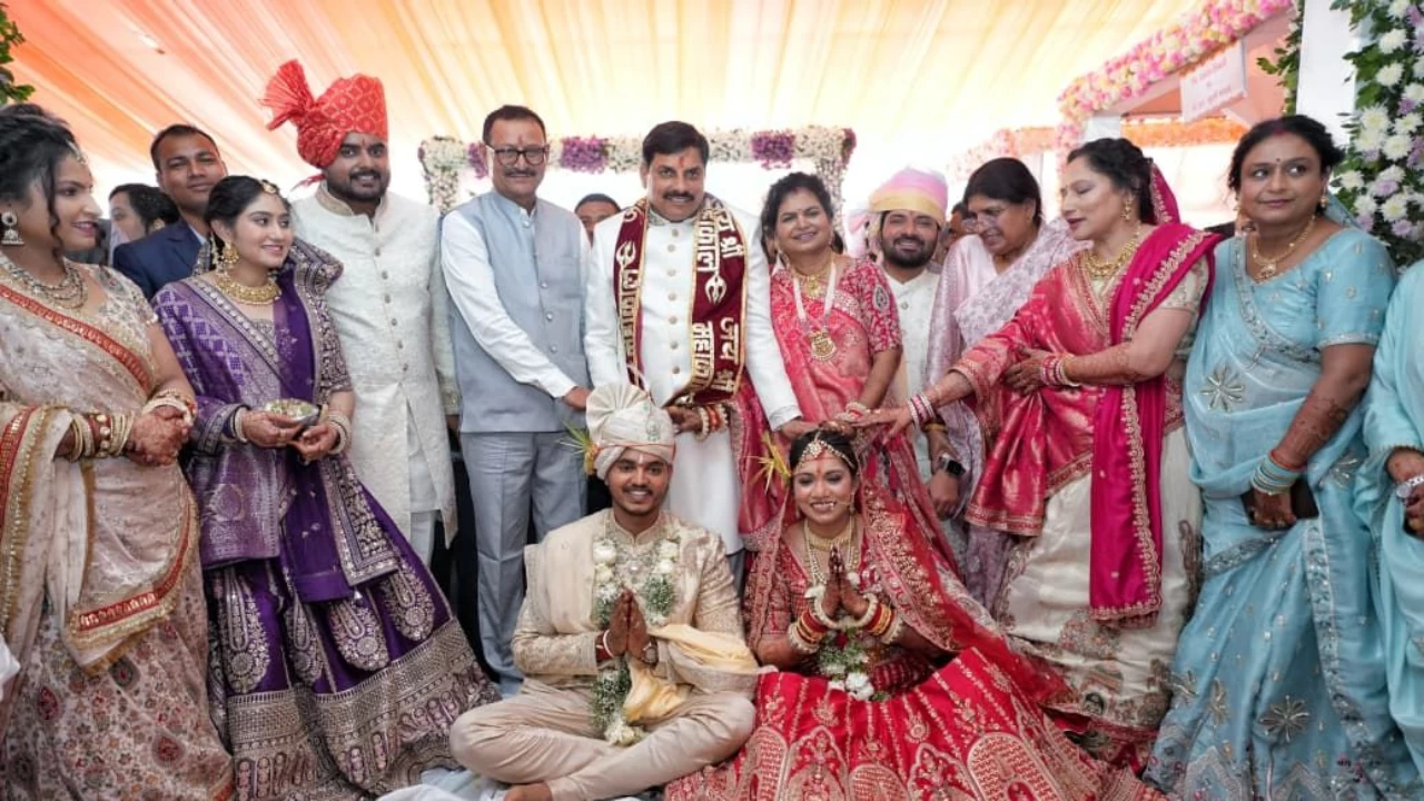 MP CM Mohan Yadav, his son Dr. Abhimanyu and daughter-in-law Dr. Ishita. (Photo credit: LinkedIn)