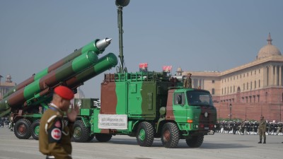 The BrahMos missile system played a key role in the success of the operation Sindoor. (Photo credit: Raj K Raj/HT via Getty Images)