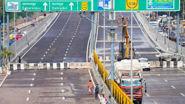  A file photo shows the closed section of Delhi-Dehradun Expressway, which was opened for a trial run on Monday, December 1, 2025 