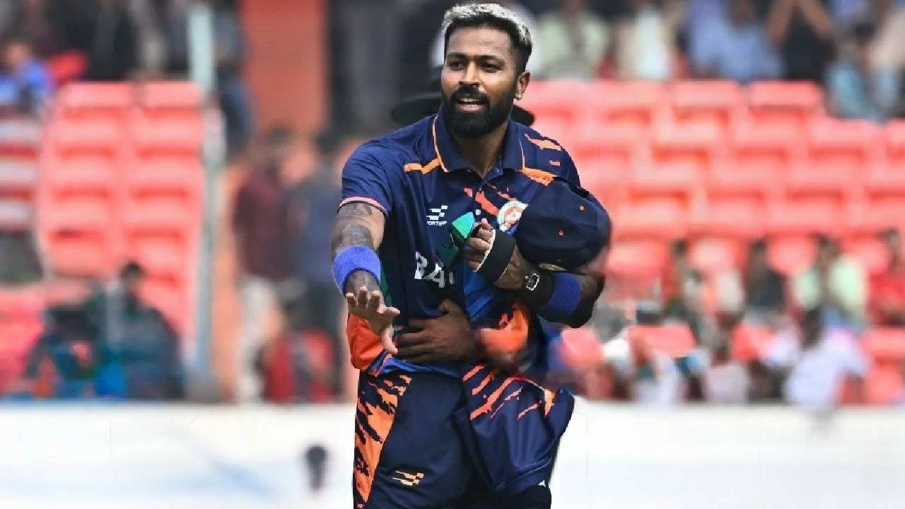 Hardik Pandya played a match-winning knock for Baroda in SMAT.