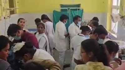 Students were rushed to the local government hospital. 